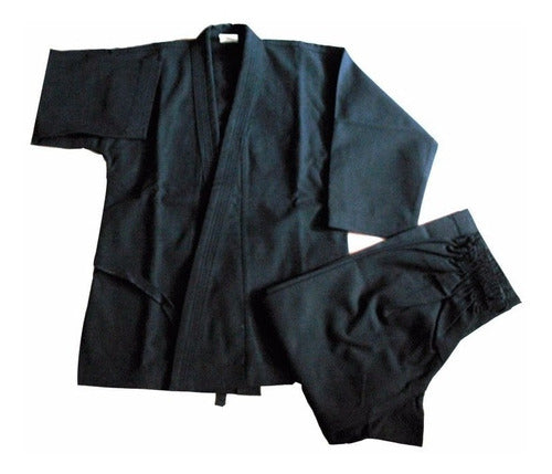 Gran Marc Sipalki Uniform - Solid Black Gi Suit - Size 2 & 3 - 8 Oz 0