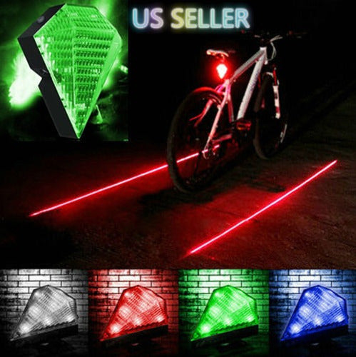 Bicicleta Cola Trasera Impermeable Recargable 8led A 0