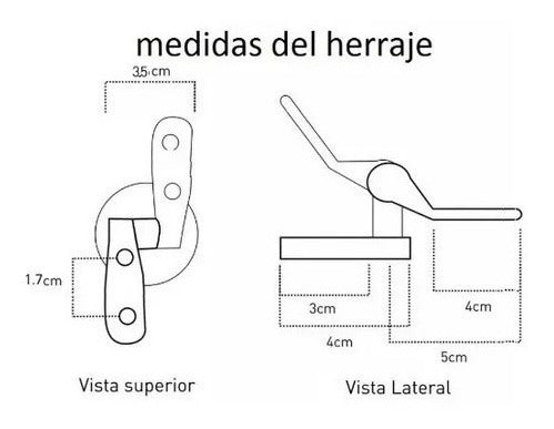 D10 Repuesto Herraje Bisagra Metal Cromado Tapa Tabla Inodoro 2