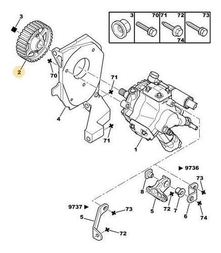 Engranaje Bomba De Inyeccion Citroen C3 0