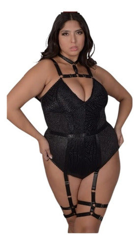 Tazhia Indumentaria Body Engomado Sexy Con Arnes Talle Grande H/talle 150 1