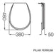 Ferrum Linea Pilar TPX Toilet Seat Cover B White 1