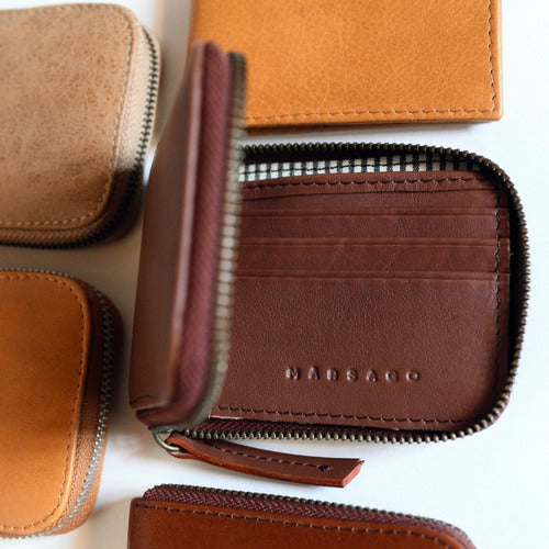 Leather Wallet with Zipper Luanda by Mârsago 13