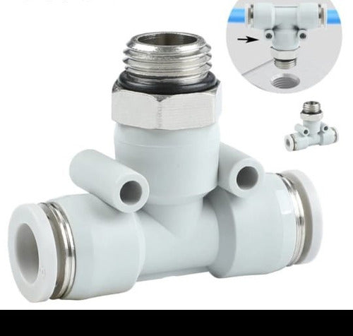 THM INNOVACIÓN Pneumatic Flow Regulator 1/4 Thread 8mm Tube 1