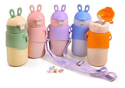 Hello Rabbit 500ml Thermal Bottle - Pink 0