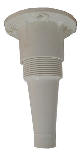 Set of 4 White Plastic Round Adjustable Legs 10 to 13 cm 0