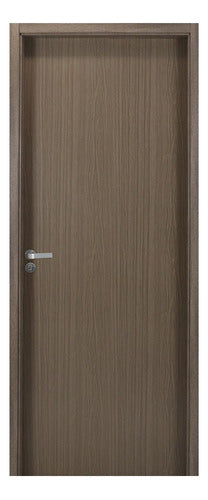 Kit Porta De Madeira Lisa 215x84cm Com Batente De Mdf Wt 0