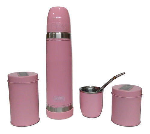 Lumilagro Set Matero 1 - Termo Rosa + Mate + B340 + Latas - Fdn 0