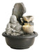 Small Relaxing Buddha Water Fountain with Cascading Vessels 19cm Tm 0