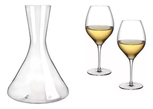 Nude Decanter + 6 Copa Vino Cristal Nude 440cc Decantador Copon 3