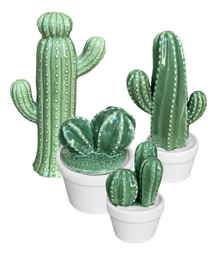 Salento Deco Cactus Verde Cerámica Regalo Adorno Objeto Decorativo Grande 1