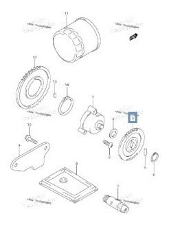 Suzuki Engranaje Bomba De Aceite Vstrom Dl 650 16331-19F00 2