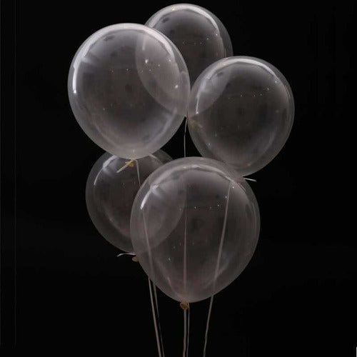 10 Globos 12 Pulgadas Transparente Para Confetti / Helio 1