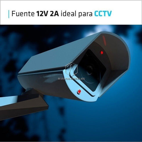 12V 2A Plastic Switching Transformer LED Strip CCTV Full 5