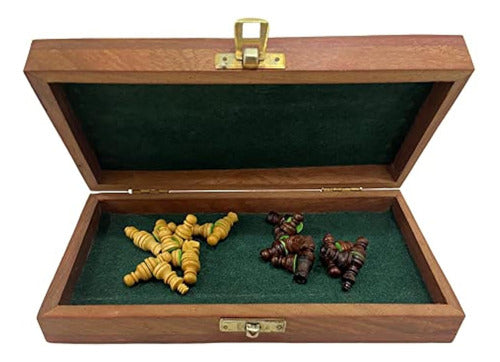 Handmade Wooden Magnetic Chess Set - 8 Inches 3