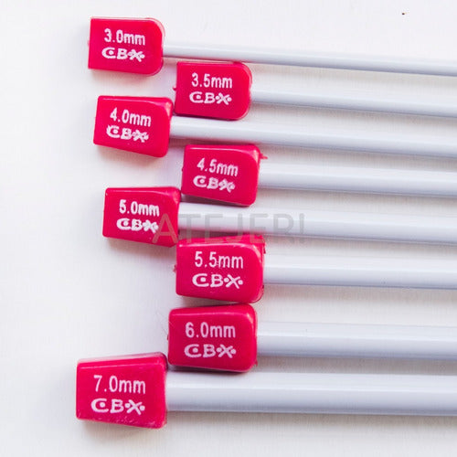 CBX Aluminum Knitting Needles - Size 4.5, Box of 12 Pairs 2