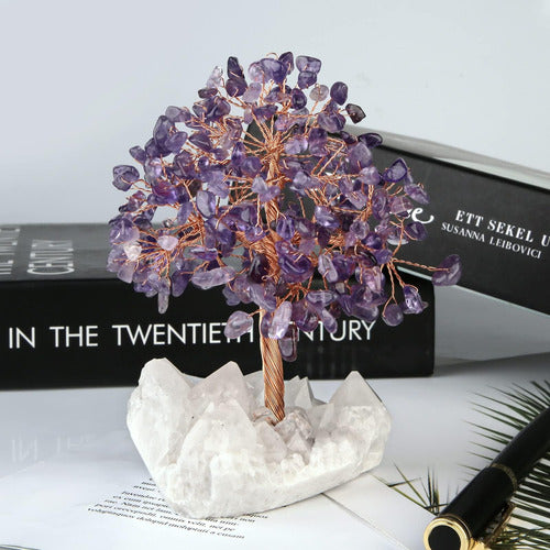 Rockcloud Crystal Money Tree Handmade with Cluster Base 2