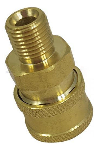 Conector Bico De Engate Rápido Dourado Rosca 1/4 Detailer 0