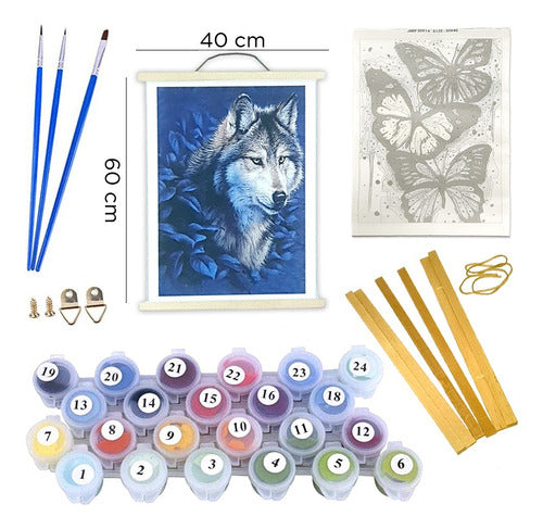Art Painting by Number Kit - Artistic Drawing Set with Frame 29