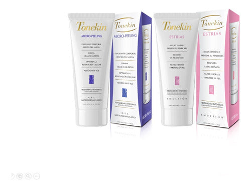 Tonekin Exfoliating Kit + Anti-Stretch Mark Body Cream 0