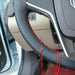 Iael Punctuated Gray Steering Wheel Cover with Thread and Needle 5