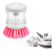 Dish Brush with Soap Dispenser Detergent for Kitchen 4