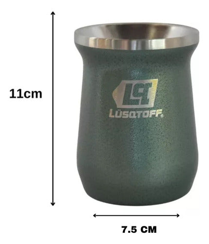 Lüsqtoff 1L Thermos Mate Kit with Stainless Steel Mate and Straw 2