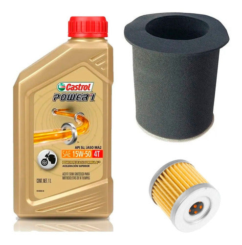 Kit Service Suzuki En Gn 125 Castrol P1 + Filtros Panther 0