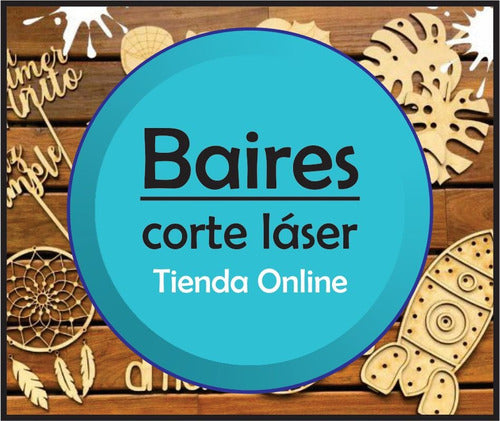 BAIRES CORTE LASER Nombres Personalizados Con Base Fibro Facil 30cm Ancho 2