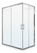 DGC Puertas Para Mampara Rectangular De Vidrio Transparente 120x 1