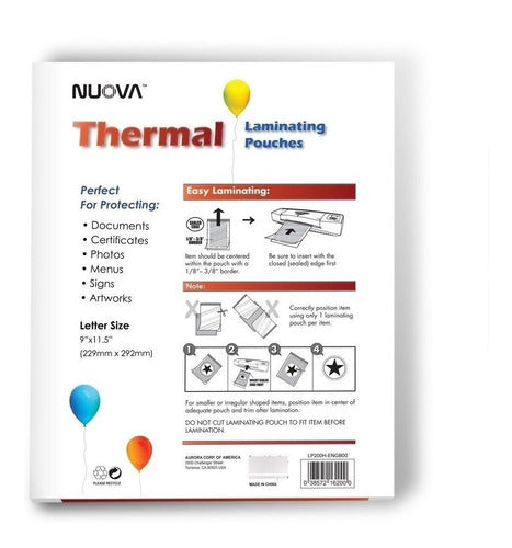 Nuova Premium Thermal Laminating Pouches 9 X 2