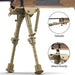 Cvlife Bipod Aluminum Extendable with Picatinny Adapter 6