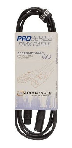 Accu Cable Ac3pdmx10pro 3pin 10 Pies Dmx Cable 0