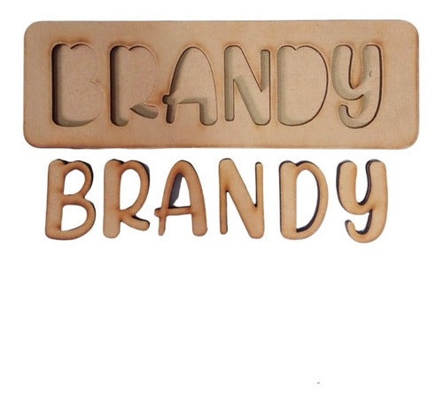 25 Unpainted Name Puzzle Pieces MDF 0