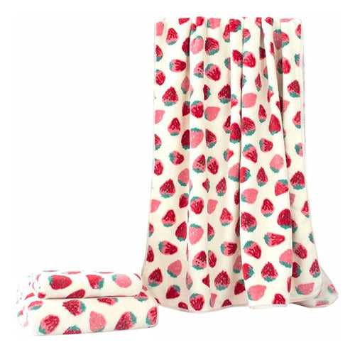 ~? Ailansnug Lindo Strawberry Print Toallas De Baño Set 27 0