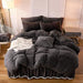 HAOK Plush Duvet Cover Set - Fluffy Comforter Bed Set 1