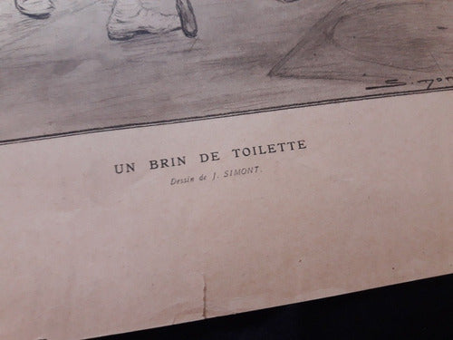 Antiguo Dibujo J. Simont  Illustration Año 1917. 2