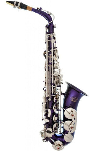 Lazarro Purple Alto Saxophone with Case and Accessories 1