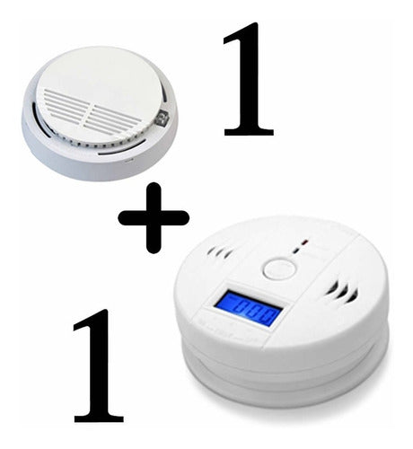 Global Net 1 Carbon Monoxide Detector + 1 Smoke Sensor 1