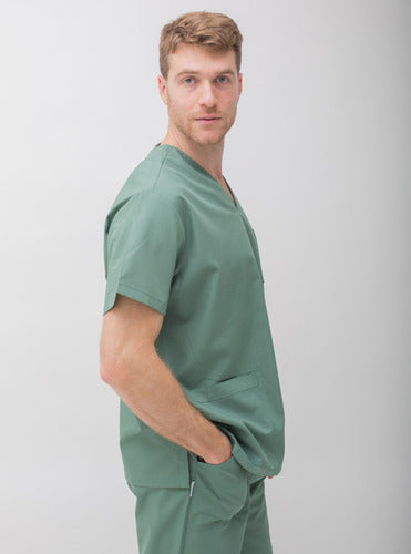 Suedy Medical Uniform V-Neck Set in Arciel Fabric 40