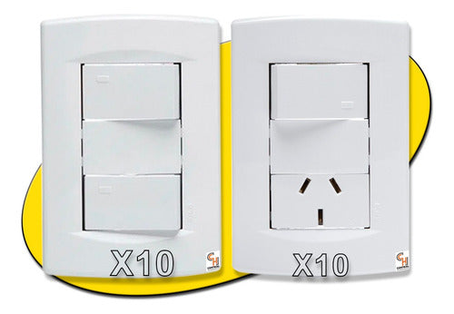 Sica Light Switch and Socket Pack for Home Installation 0