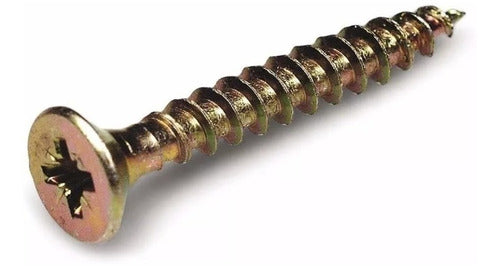 Tornillo Para Madera Fix Dorado 5x40 X 100 Unid Nacional 0