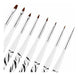 Set of 8 Brushes for Nail Art Sculpted Nail Decoration Deco 3