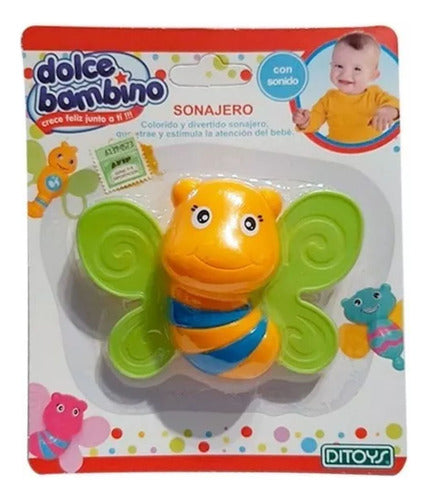 Sonajero Colorido Y Divertido Mariposas Dolce Bambino 0