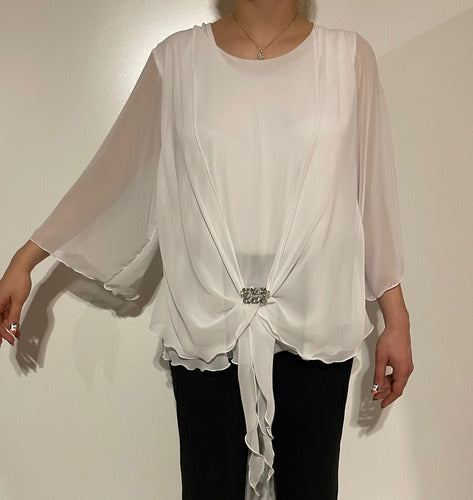 Silk Blouse for Plus and Extra Size Parties 1
