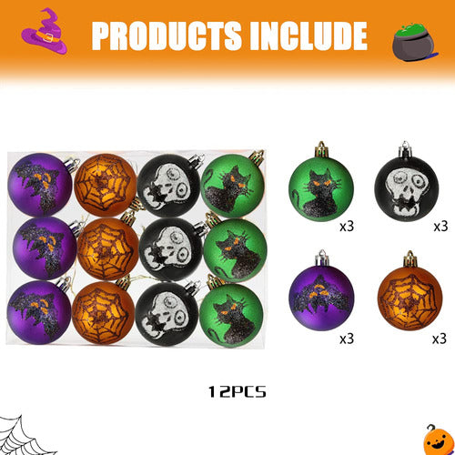 MSJEHQI 12 Hanging Ornaments for Halloween Tree, Face D 1