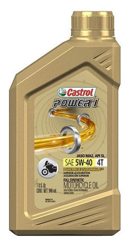 Aceite Moto 5w40 1l Sintetico 6000km Castrol 0