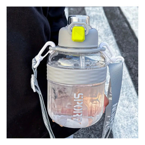 Waffy Water Bottle 1L with Spout Sports Training Fitness 4