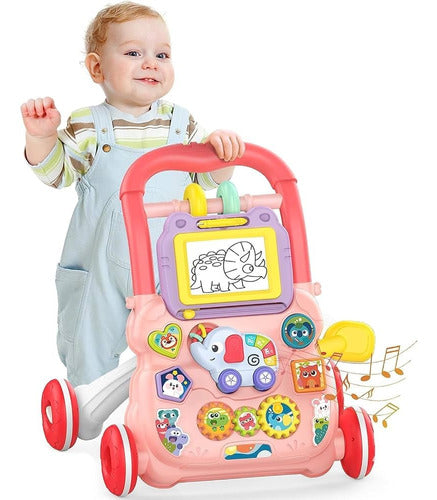 Baby Walker with Light, Activity Board, and Magic Slate Toys 0