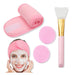 DD2 Set X4 Beauty Facial Care Headband + Sponge + Spatula 1